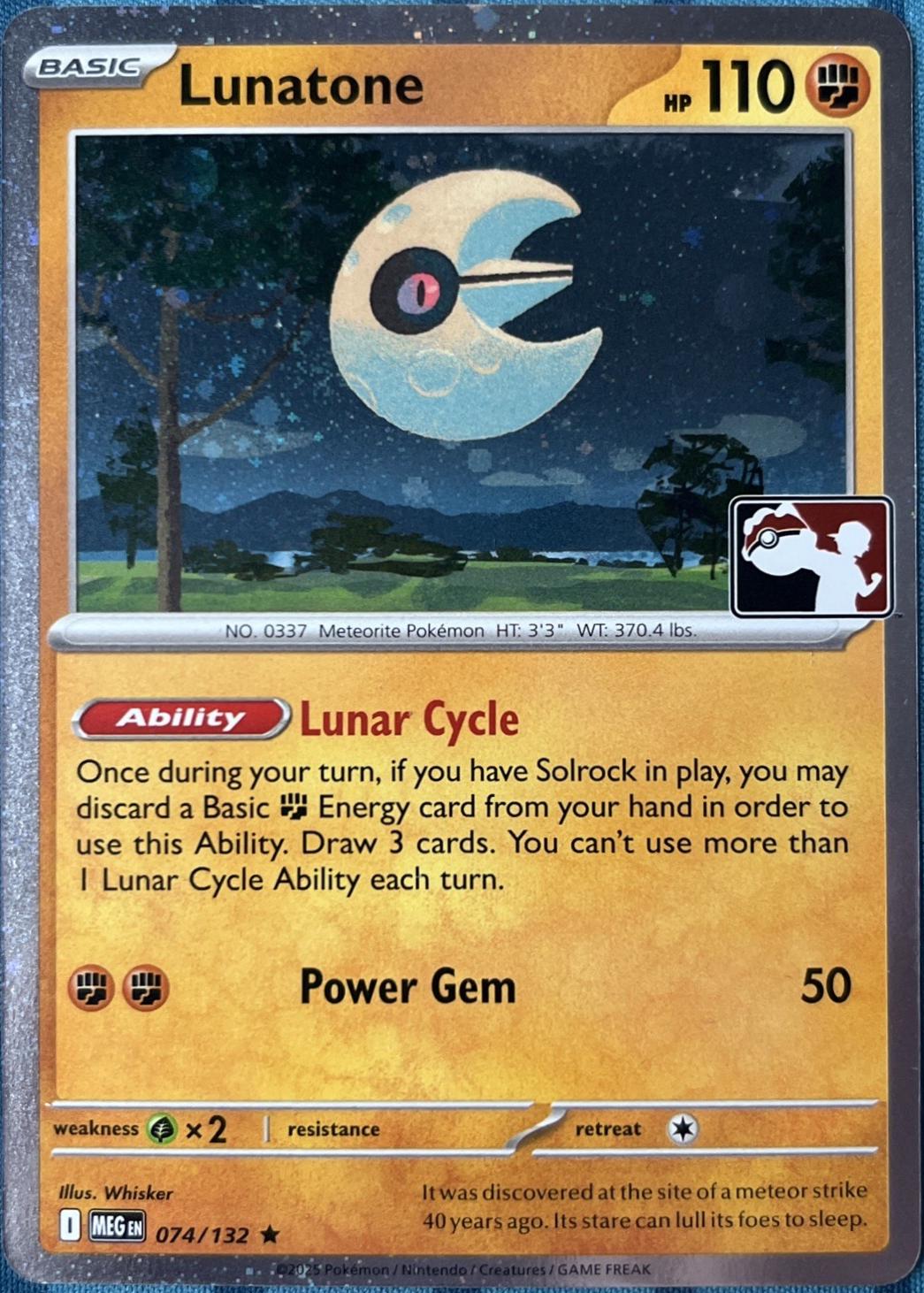 Mega Evolution Lunatone [Prize-Pack] Pokémon card